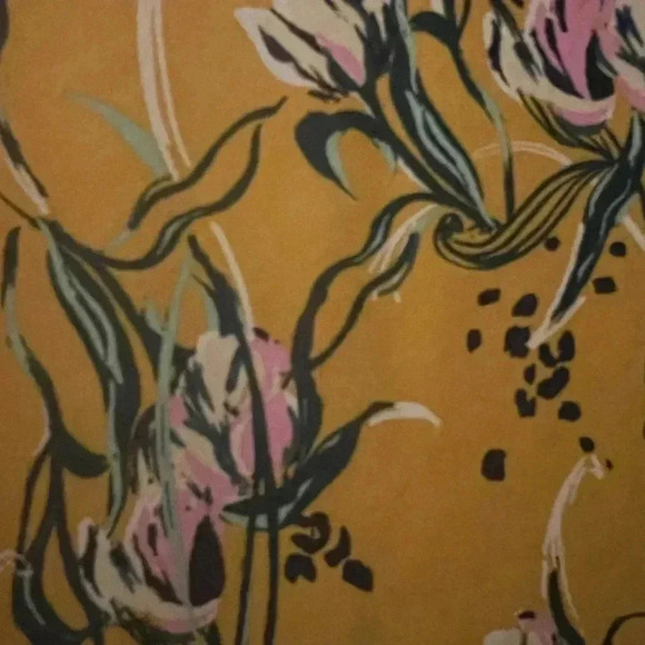 Free people yellow flowered flowy shirt size S - Picture 3 of 6